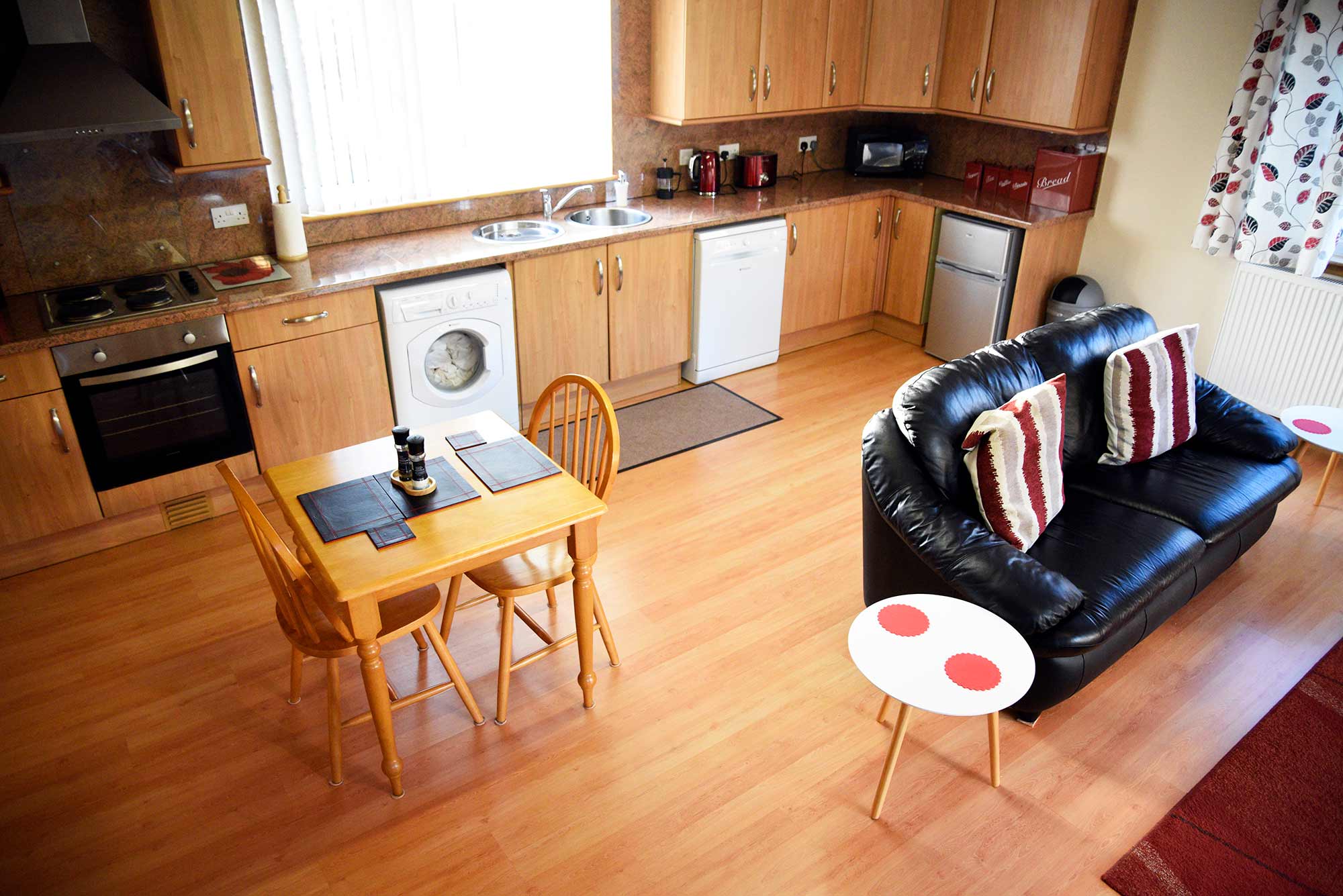Open plan living room on the Isle of Skye